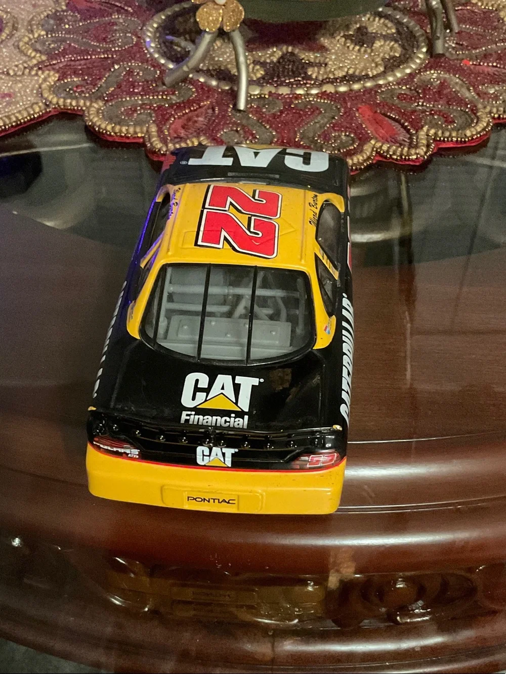 #22 Yellow & Black Die-Cast Race Car Toy for Kids